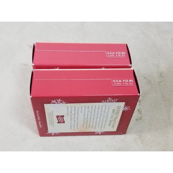 Christmas Tree Ornament Train Blue Comet 2002 Boxcart 2005 Lionel New In Box x2 - Picture 10 of 13